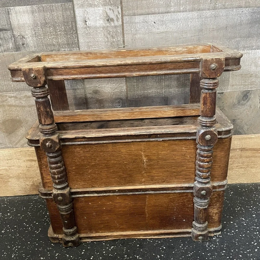 Ornate Handles Oak 2 DRAWERS With FRAMES SINGER TREADLE Sewing Machine Crafter